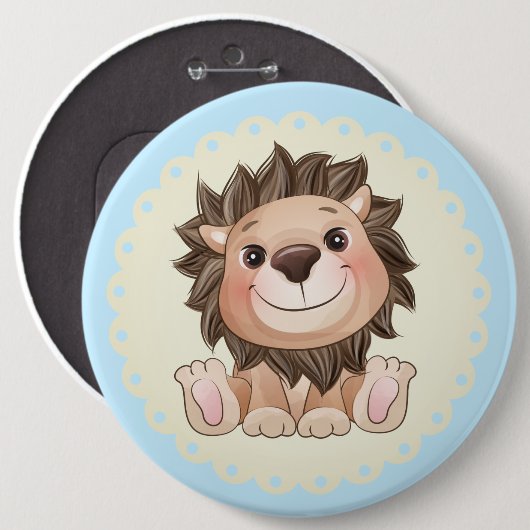 Je bent Grreat Cute Lion Baby Boy Ronde Button 6,0 Cm (Voorkant /achterkant)