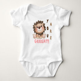 Je bent Grreat Cute Lion Baby Romper