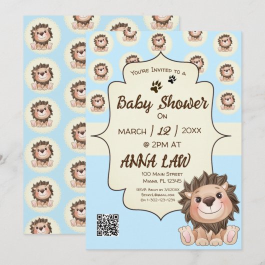 Je bent Grrreat Schattige Leeuw Baby Jongen  Kaart (Voorkant / Achterkant)