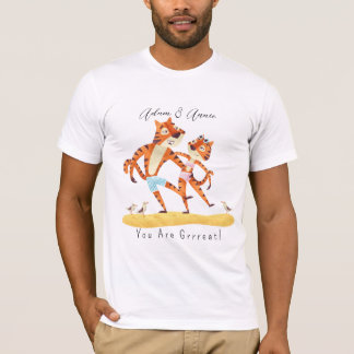 Je bent Grrreat Tiger die hem haar Gepersonaliseer T-shirt