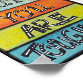 Je bent harder - flauw, Inspirerend kunst Poster (Hoek)