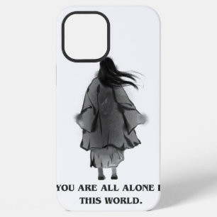 "Je bent helemaal alleen" Donkere Anime Esthetisch iPhone 12 Pro Max Hoesje