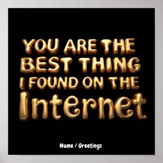 Je bent het beste dat ik op internet heb gevonden poster (Voorkant)