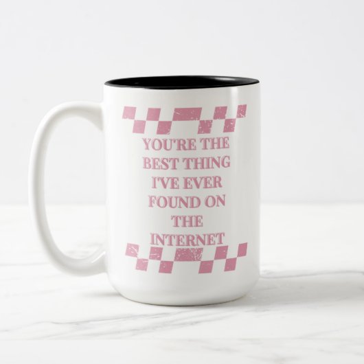 Je bent het beste wat ik ooit gevonden heb. tweekleurige koffiemok (Links)