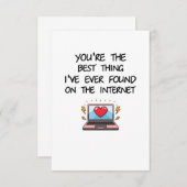 Je bent het beste wat ik ooit op internet heb gevo bedankkaart (Voorkant / Achterkant)