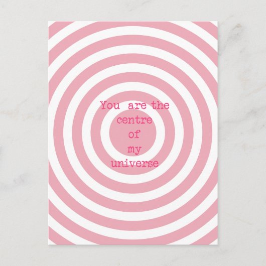 Je bent het centrum van mijn universum - Romantic  Briefkaart (Voorkant)