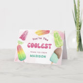 Je bent het coolste zomerpopsicle-feest bedankkaart (Voorkant)