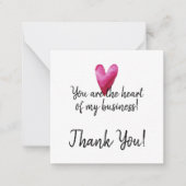 Je bent het hart van mijn bedrijf notitiekaartje (Voorkant)