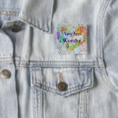 Je bent het hart waard Art Button Pin (In situ)