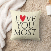 "Je bent het liefst" Gepersonaliseerd rood hart Kussen (Deken)