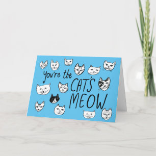 JE BENT HET MEOW Kittens Blue VAN DE KAT Notitiekaartje