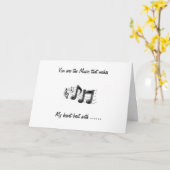 "JE BENT HET MUZIEK" HAPPY-JUBILEUM KAART (Gele Bloem)