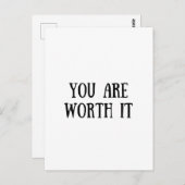 Je bent het waard briefkaart (Voorkant / Achterkant)