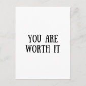 Je bent het waard briefkaart (Voorkant)