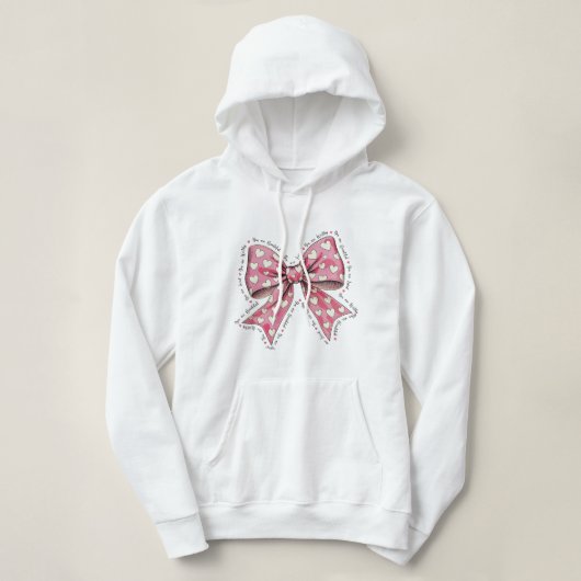 Je bent het waard dat je mooi bent hoodie (Design voorkant)