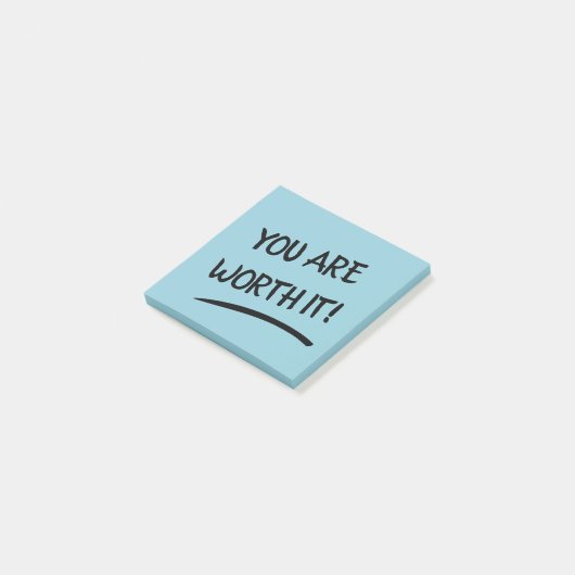 Je bent het waard Positief Post-it® Notes (Schuin)