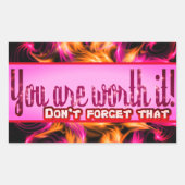 Je bent het waard rechthoekige sticker (Voorkant)