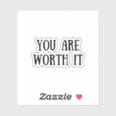 Je bent het waard sticker (Vel)