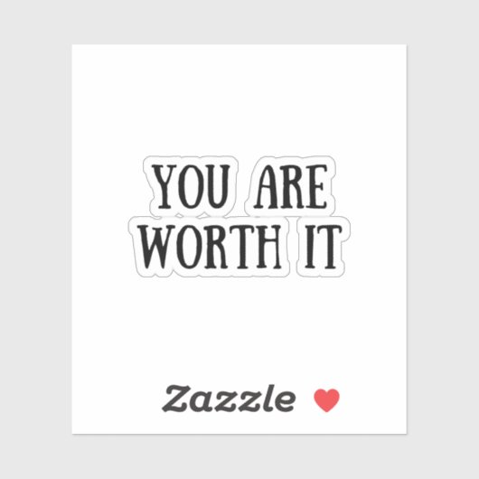 Je bent het waard sticker (Vel)