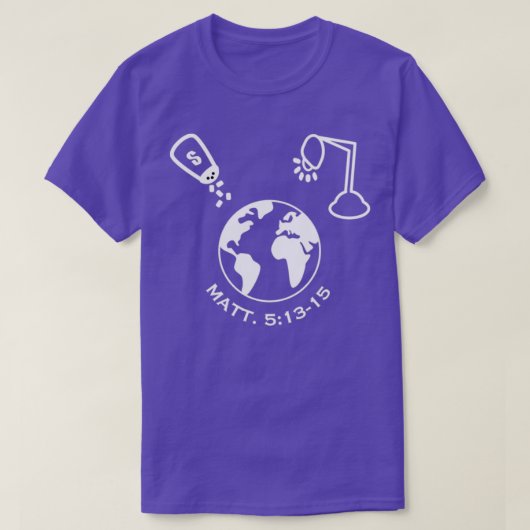 Je bent het zout en licht van de wereld t-shirt (Design voorkant)
