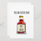 Je bent heter dan hete salsa feestdagenkaart (Voorkant / Achterkant)