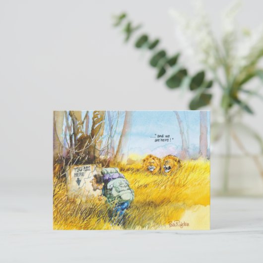 Je bent hier briefkaart (Staand voorkant)