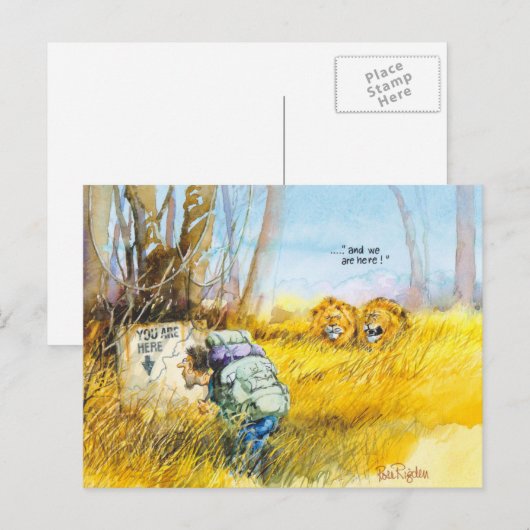 Je bent hier briefkaart (Voorkant / Achterkant)