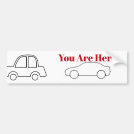 Je bent hier bumpersticker