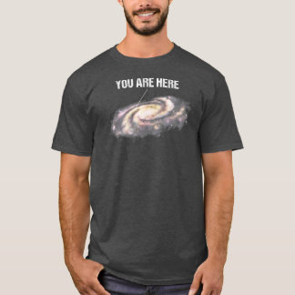 Je bent hier een melkweg universe Space Astronomie T-shirt