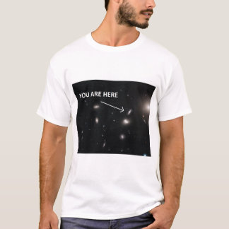 Je bent hier galaxy cluster t-shirt