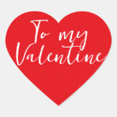je bent hier hart Valentijn  Sticker (Voorkant)