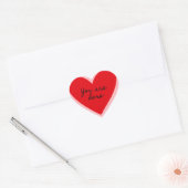 je bent hier hart valentijnsdag  sticker (Envelop)