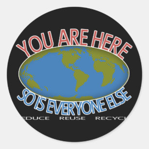 Je bent hier in de omgeving ronde sticker