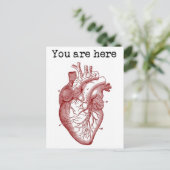 Je bent hier in mijn hart briefkaart (Staand voorkant)