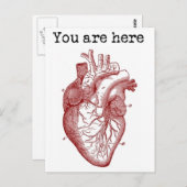 Je bent hier in mijn hart briefkaart (Voorkant / Achterkant)