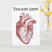 Je bent hier in mijn hart kaart (Gele Bloem)