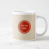 "Je bent hier" inspirerend koffie-mok Grote Koffiekop (Rechts)