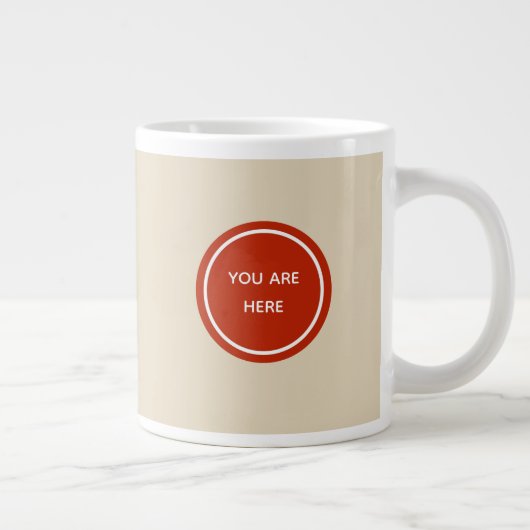 "Je bent hier" inspirerend koffie-mok Grote Koffiekop (Rechts)