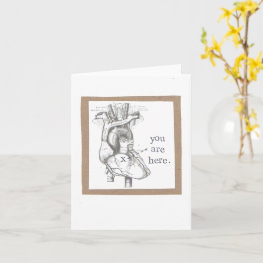 Je bent hier kaart (Gele Bloem)