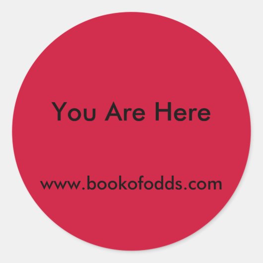 Je bent hier ronde sticker (Voorkant)