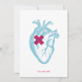 Je bent hier Valentijn platte Kaart (Voorkant)