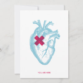 Je bent hier Valentijn platte Kaart