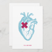 Je bent hier Valentijn platte Kaart (Voorkant / Achterkant)