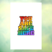 Je bent hier veilig - LGBT Safe Space Raamsticker (Vel 3)