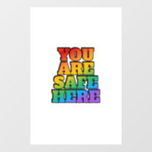 Je bent hier veilig - LGBT Safe Space Raamsticker (Vel)