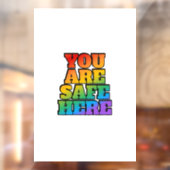 Je bent hier veilig - LGBT Safe Space Raamsticker (Vel 2)