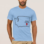 Je bent hier Walla Walla Washington t-shirt (Voorkant)