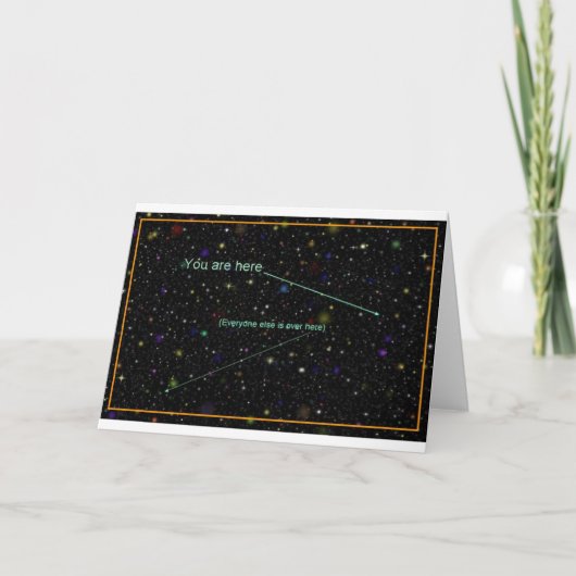 "Je bent hier" Wenskaart Kaart (Voorkant)