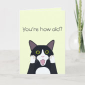 Je bent hoe oud een grappige kat over de heuvelver kaart (Voorkant)