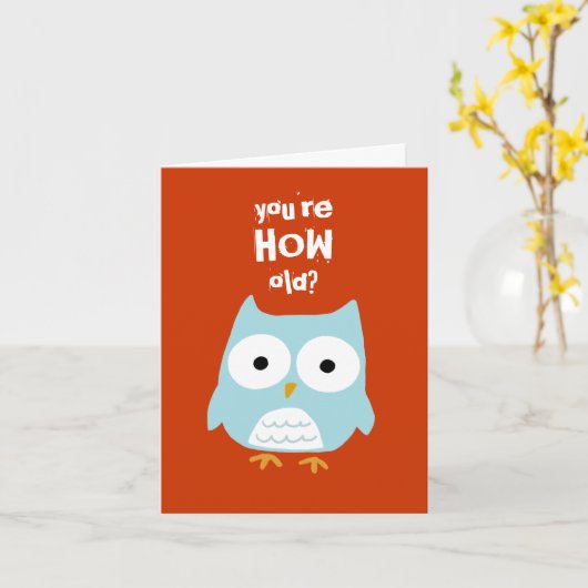 Je bent HOE oud? Kaart (Gele Bloem)